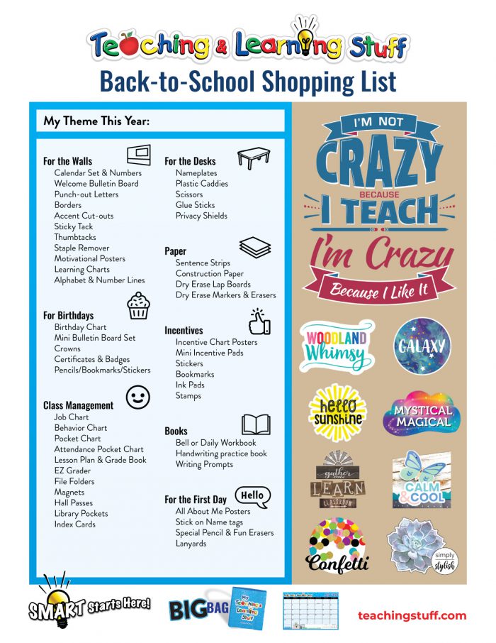 Teacher Shopping List
