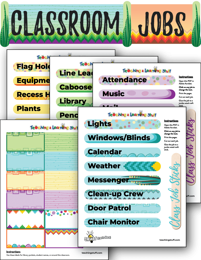 classroom jobs list